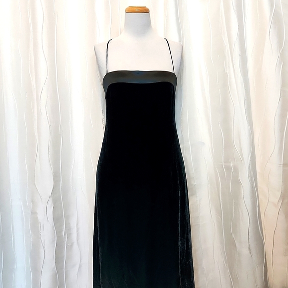 Emanuel Ungaro Dresses & Skirts - Emanuel Ungaro Velvet & Satin Ombre Green Dress